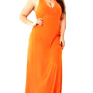  Plus Size Halter Maxi Dress